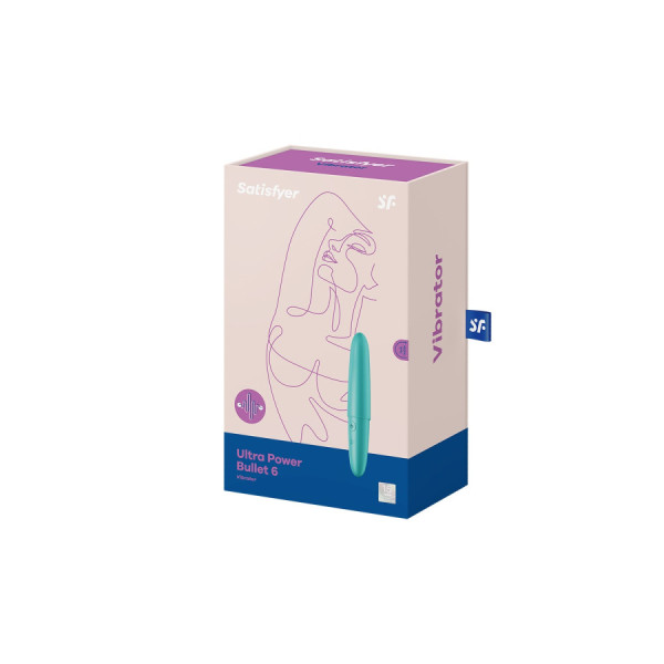 Vibromasseur turquoise USB Ultra Power Bullet 6 Satisfyer 